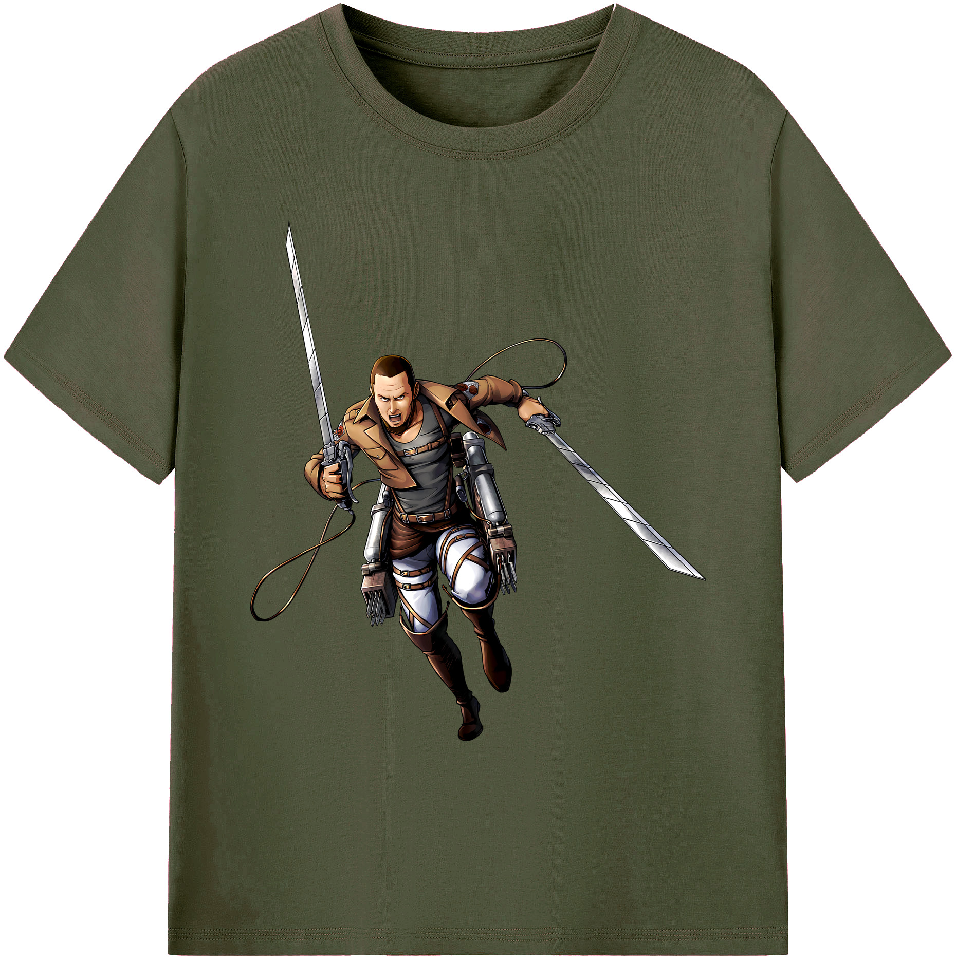 （画像用） 進撃の巨人 Attack on Titan 綿100％ メンズ半袖Tシャツ｜肌触りやわらか＆通気性